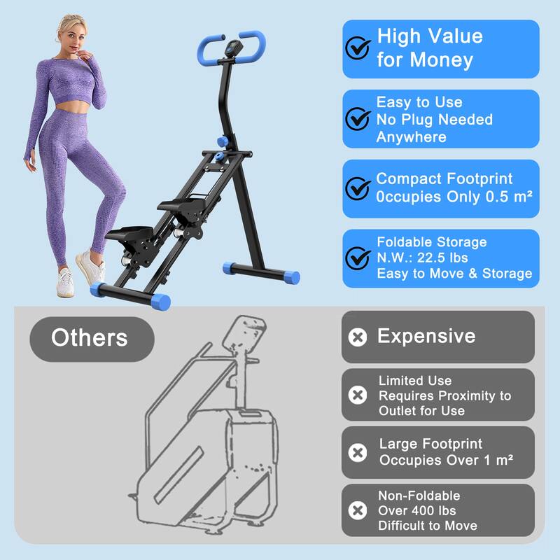 Stair Stepper for Home-Upgrade Vertical Climber Workout Machine for Full-Body Exercise Climber Fitness Equipment