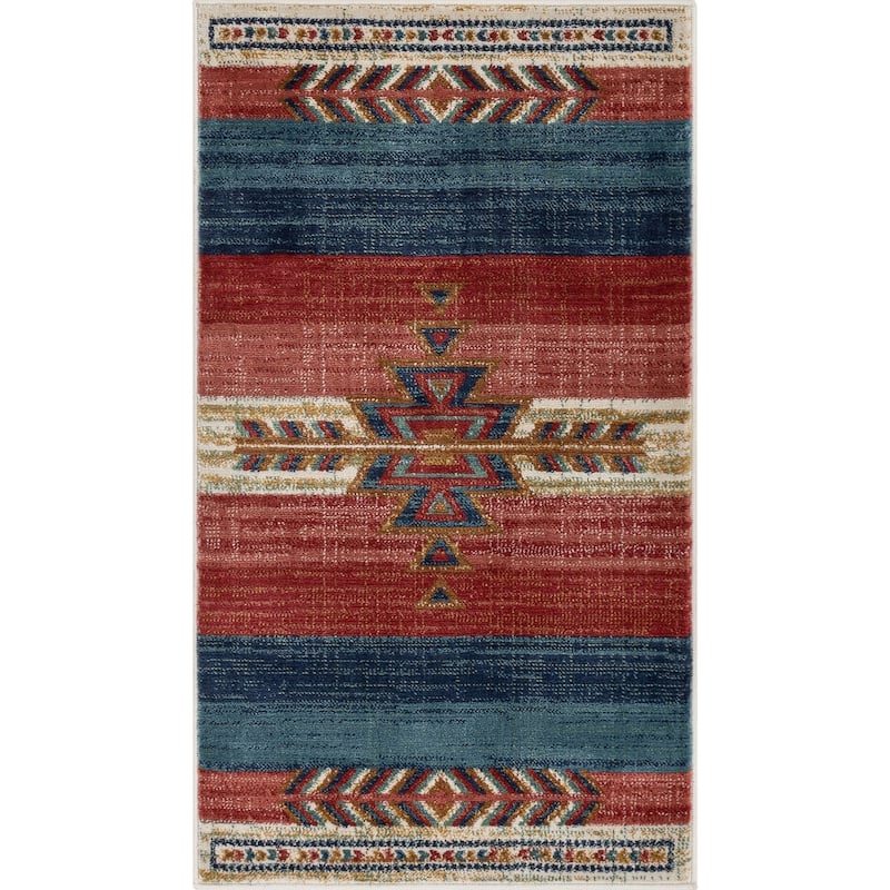 Well Woven Tulsa Dustin Southwestern Tribal Area Rug