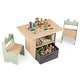 preview thumbnail 10 of 8, Gymax Kids Table & Chairs Set w/2 Open Compartments Fabric Drawer for