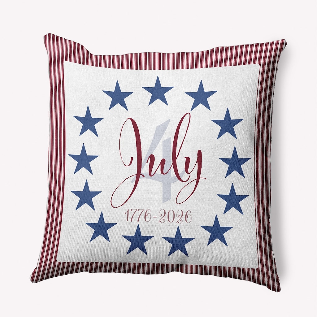 Fourth of July Indoor/Outdoor Throw Pillow