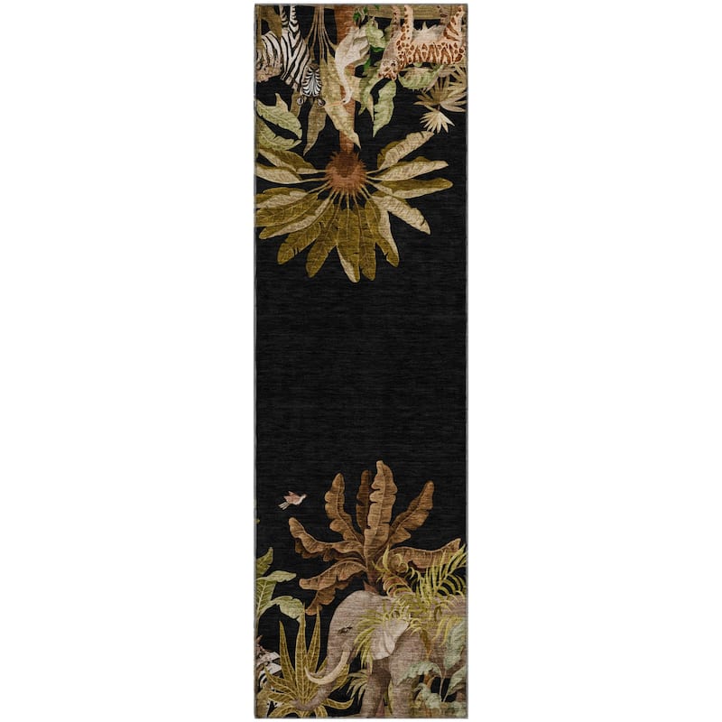 Premium Washable Super Soft Floral Safari Jungle Mayfield Rug