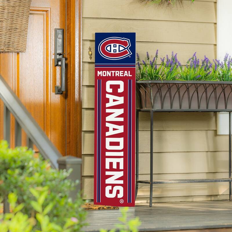 47" Double Sided Seasonal Porch Leaner, Montreal Canadiens - 47" x 11.25"