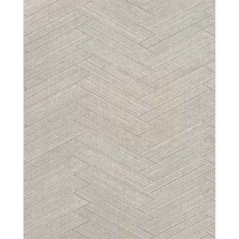 Karma Light Grey Herringhone Weave Wallpaper