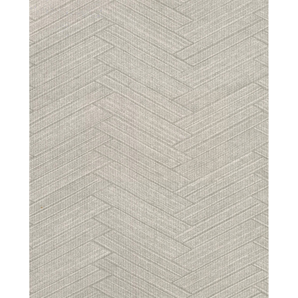 Karma Light Grey Herringhone Weave Wallpaper