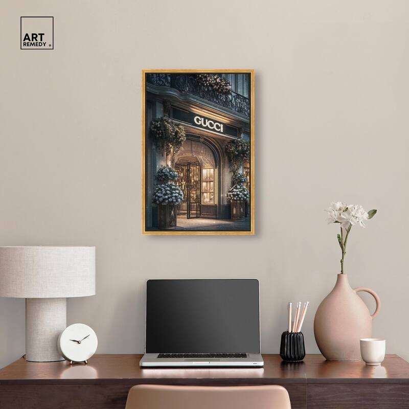 Illuminated Luxury Store Canvas by Art Remedy