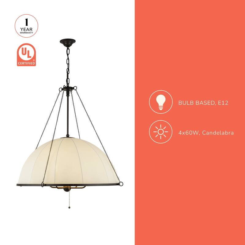 Alora Lighting CH661433 Crosby 4 Light 33" Wide Pendant