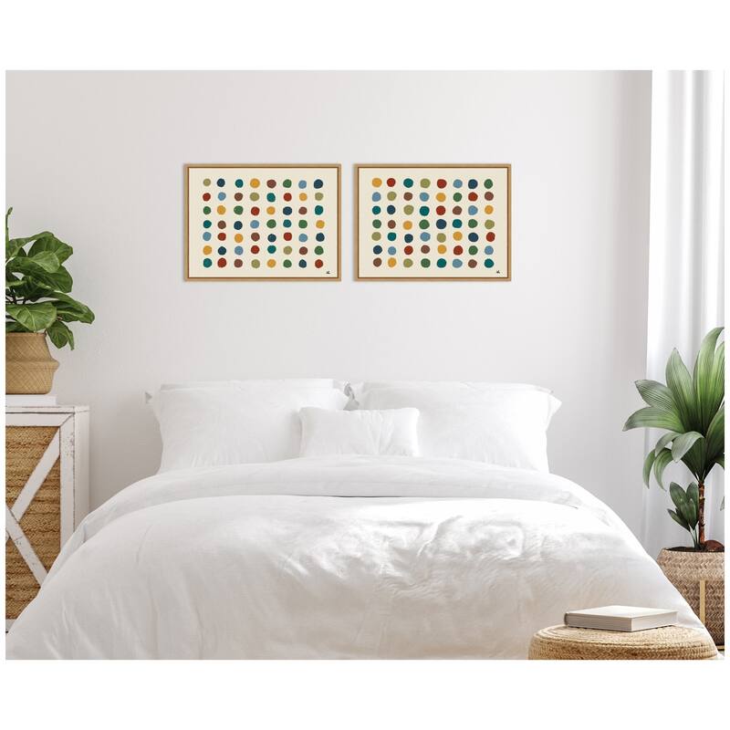 Kate and Laurel Meditation 3 2 Piece Framed Canvas Wall Art Set by Kelly Knaga