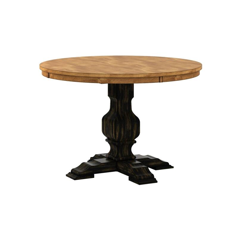 Eleanor Two-tone Round Top Dining Table by iNSPIRE Q Classic - Black Base
