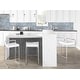 preview thumbnail 5 of 8, Silver Orchid Forrest Stackable Faux Leather Bar Stools (Set of 2) - N/A