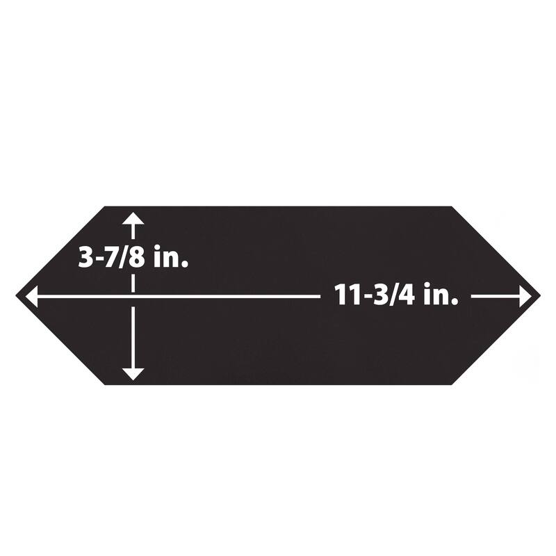 Merola Tile Kite Black 3-7/8" x 11-3/4" Porcelain Floor and Wall Tile