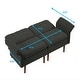 preview thumbnail 12 of 41, Modern Solid Wood Frame Tufted Sofa Bed with Adjustable Armrest