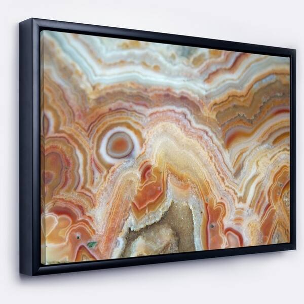 Shop Designart Strips And Ovals On Agate Abstract Framed Canvas