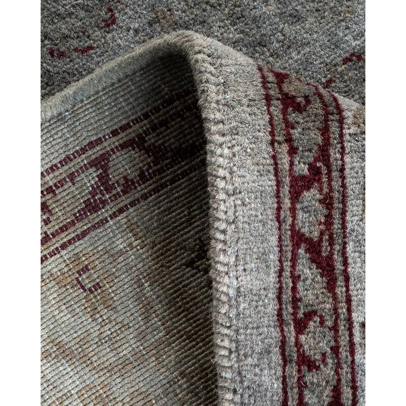 Overton Hand Knotted Wool Vintage Inspired Modern Contemporary Overdyed Gray Area Rug - 3' 1" x 5' 4"