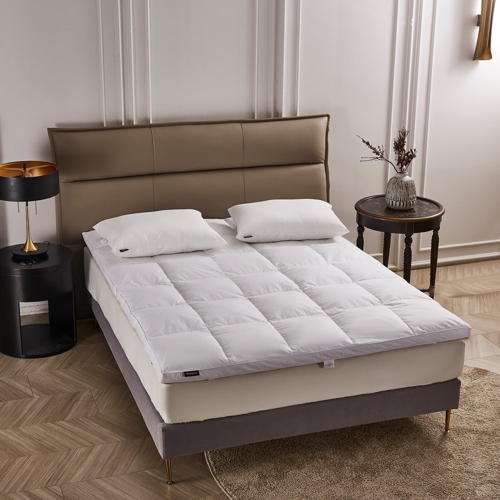 Beautyrest 233 Thread Count Cotton Gusseted Baffle Box Featherbed - White
