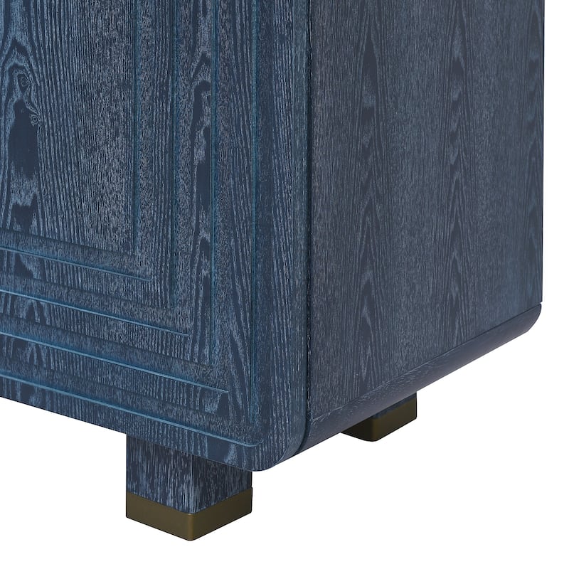 4-Door Vintage Fluted Sideboard Cabinet
