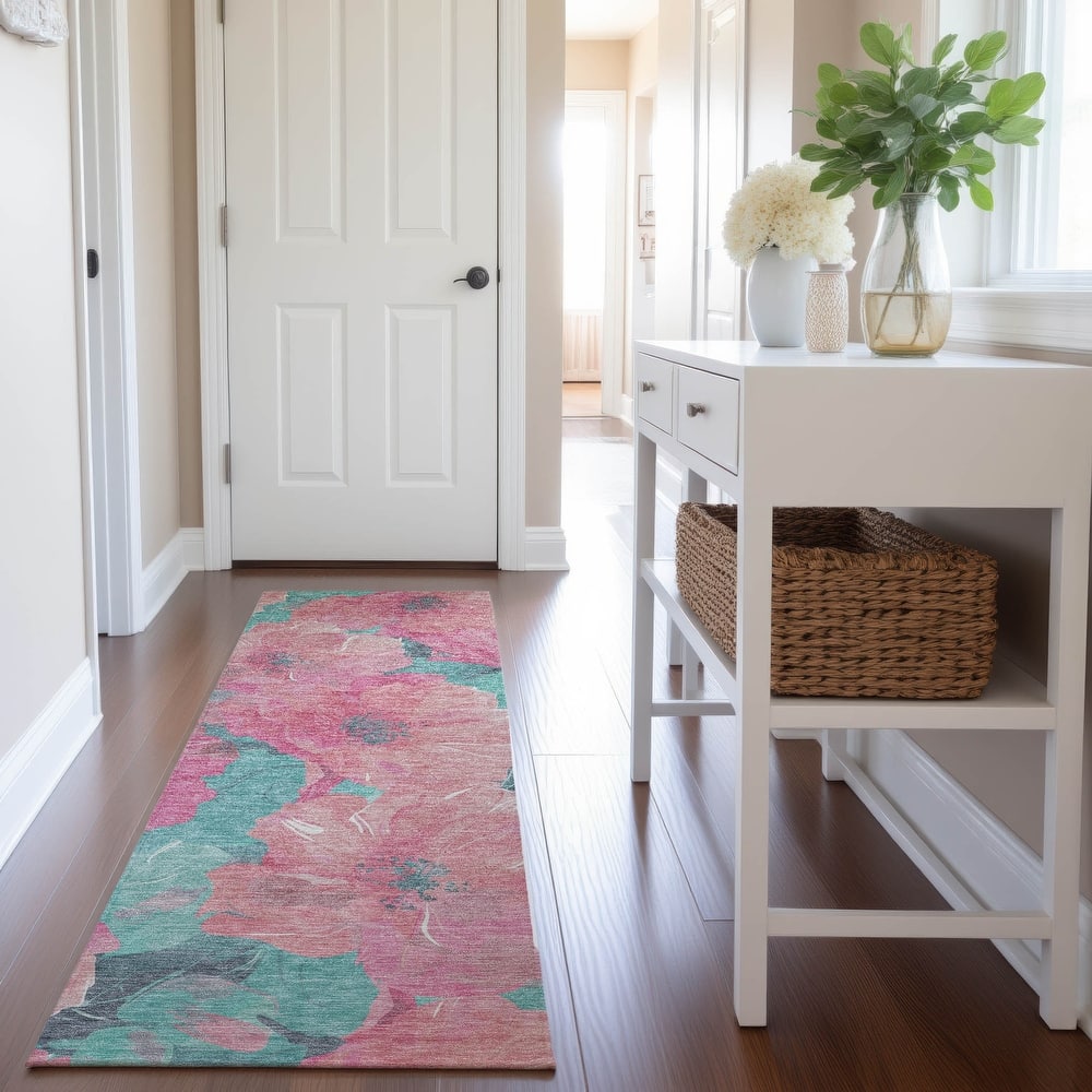 Premium Washable Super Soft Contemporary Floral Mayfield Rug