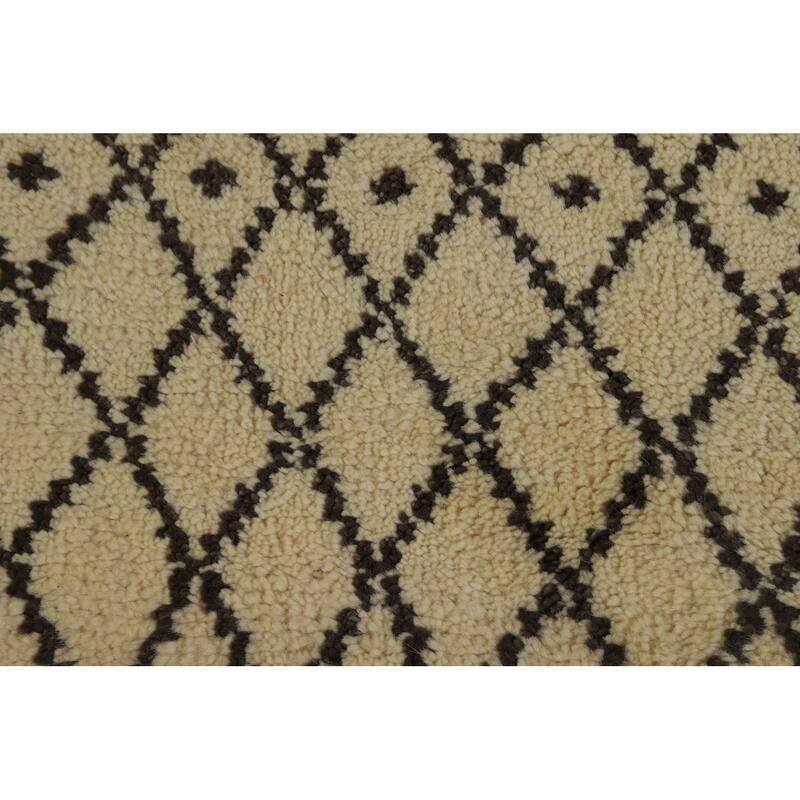 Trellis Moroccan Oriental Area Rug Handmade Bedroom Wool Carpet - 5'6" x 7'10"