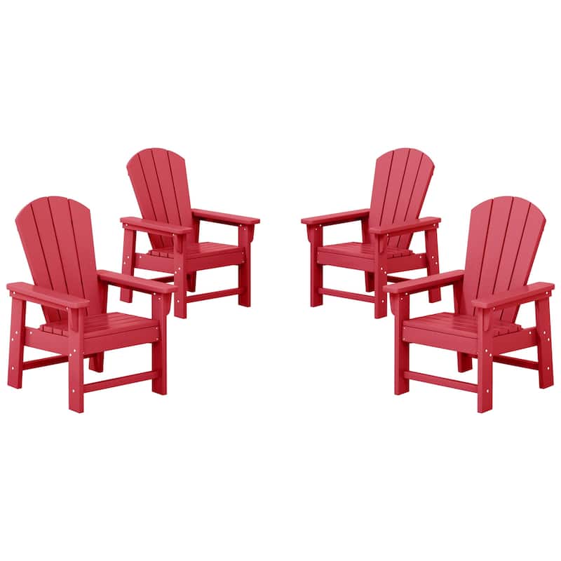 Laguna Kids Outdoor Poly Adirondack Chair (Set of 4) - Red