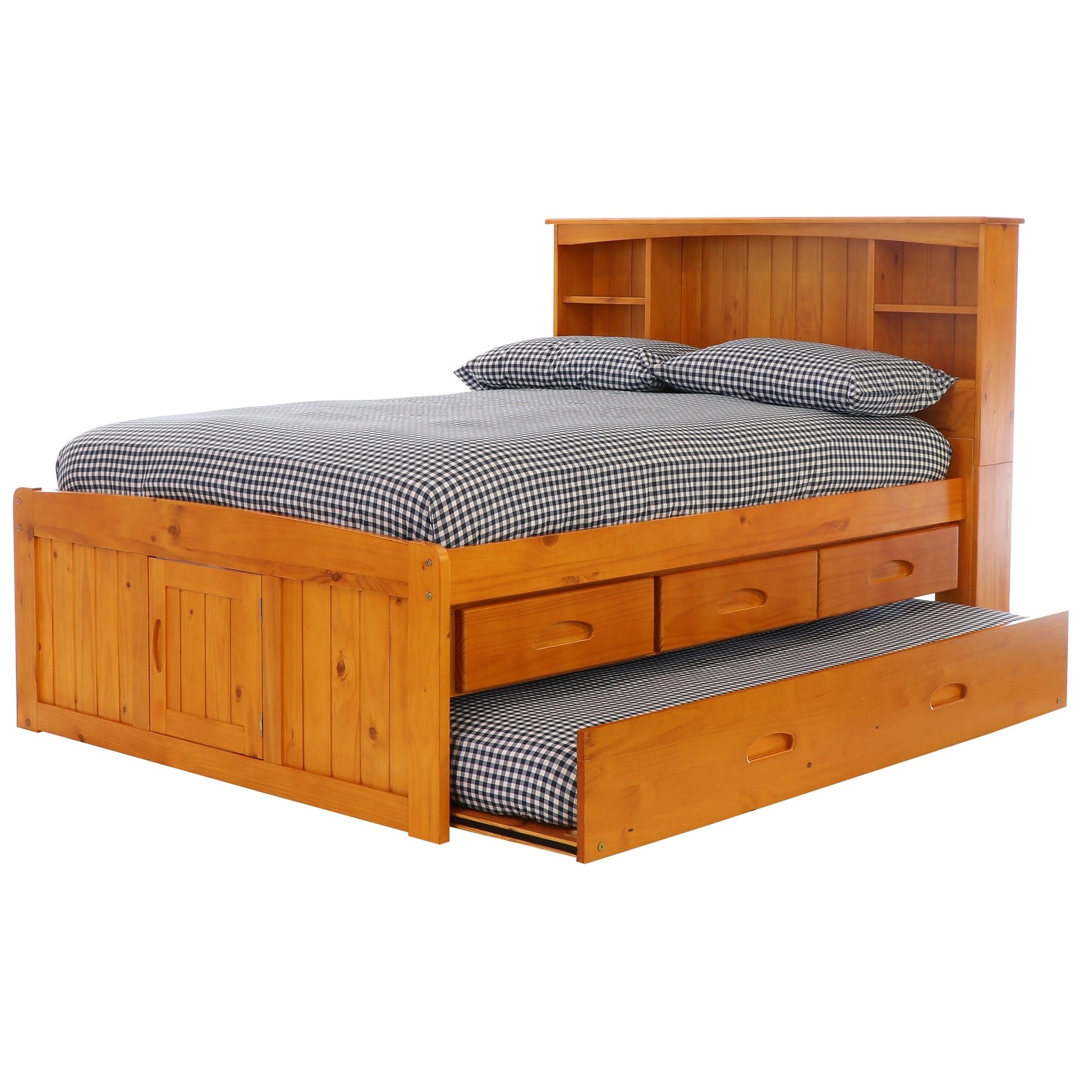 Full size captains bed with deals storage