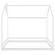 preview thumbnail 3 of 7, Solid Pine Wood Full Size Floor House Bed Play House Bed, White
