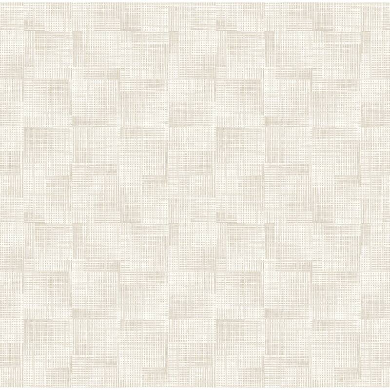A-Street Prints Ting Cream Lattice Wallpaper