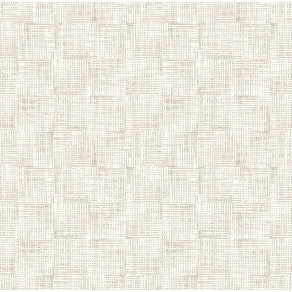 A-Street Prints Ting Cream Lattice Wallpaper