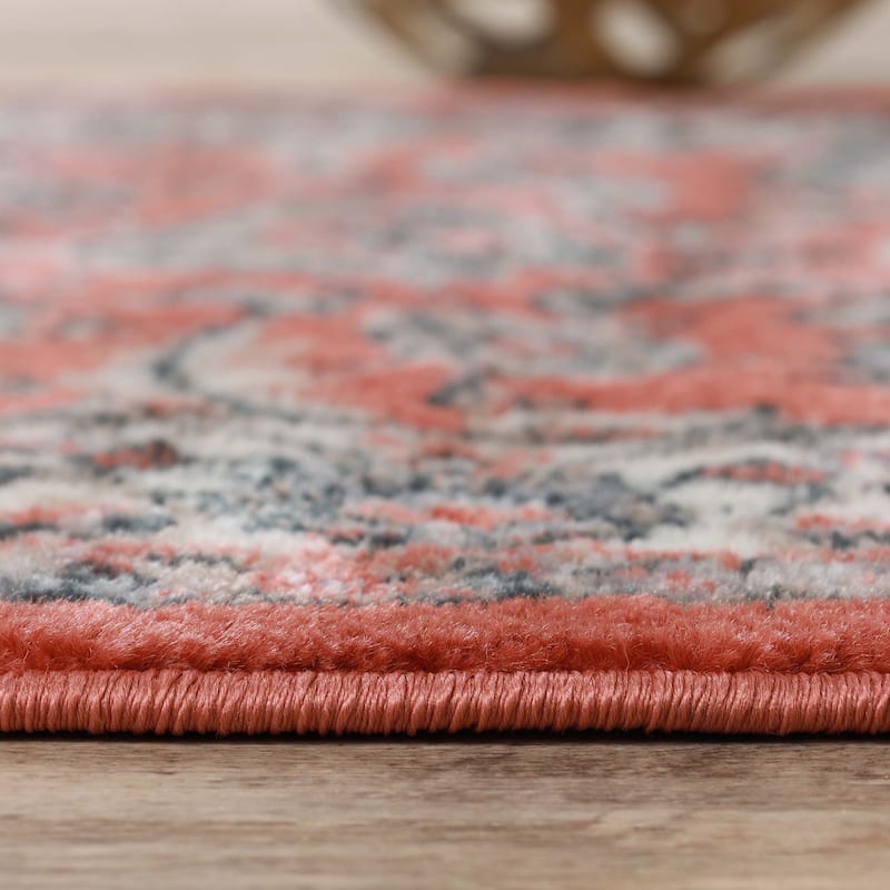 Superior Lille Classic Floral Medallion Indoor Runner or Area Rug