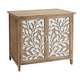 preview thumbnail 2 of 5, 34 Inch Wood Console Buffet Cabinet with Mirror Motifs, Brown