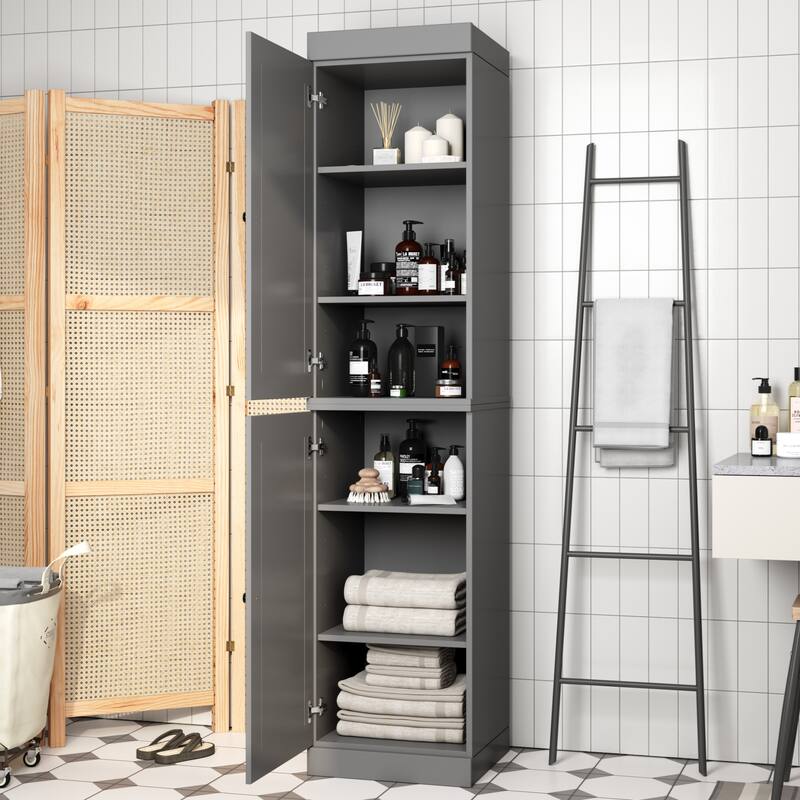 100% Solid Wood 16.5" Bathroom Cabinet with Optional Doors by Palace Imports