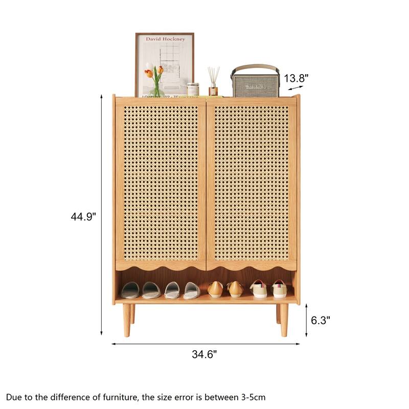 JASIWAY 16 Pair 2 Door Shoe Storage Cabinet with Doors
