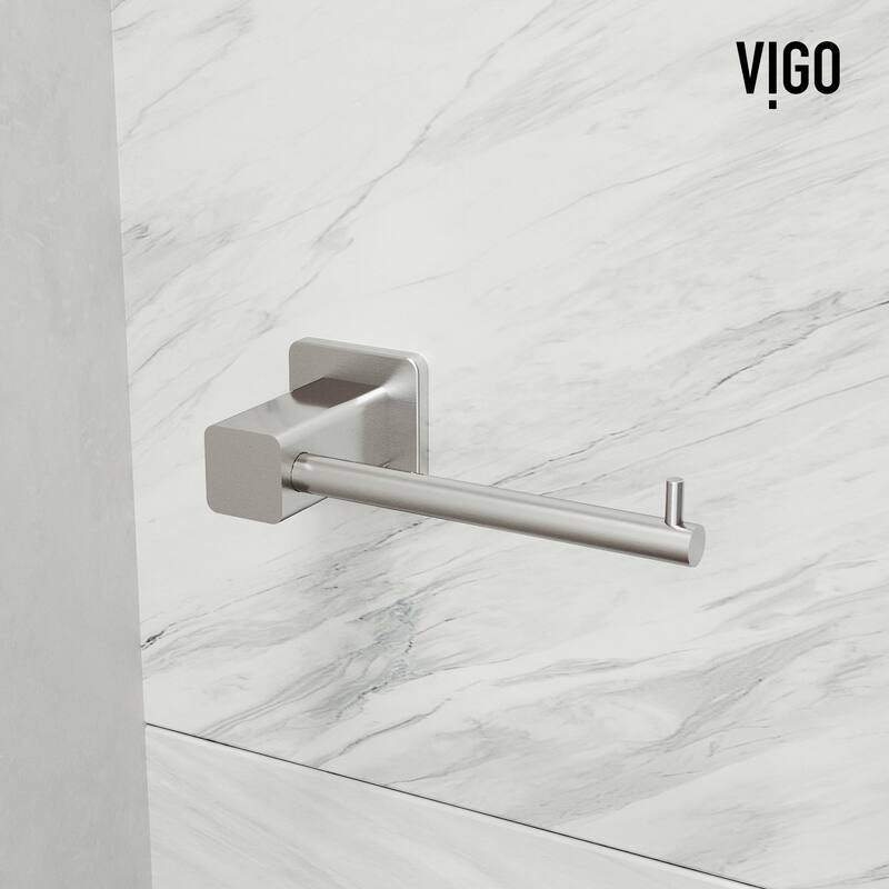 VIGO Meridian 4-Piece Bathroom Hardware Accessory Set with 24 in. Towel Bar, Toilet Paper Holder, Hand Towel Holder, Hook