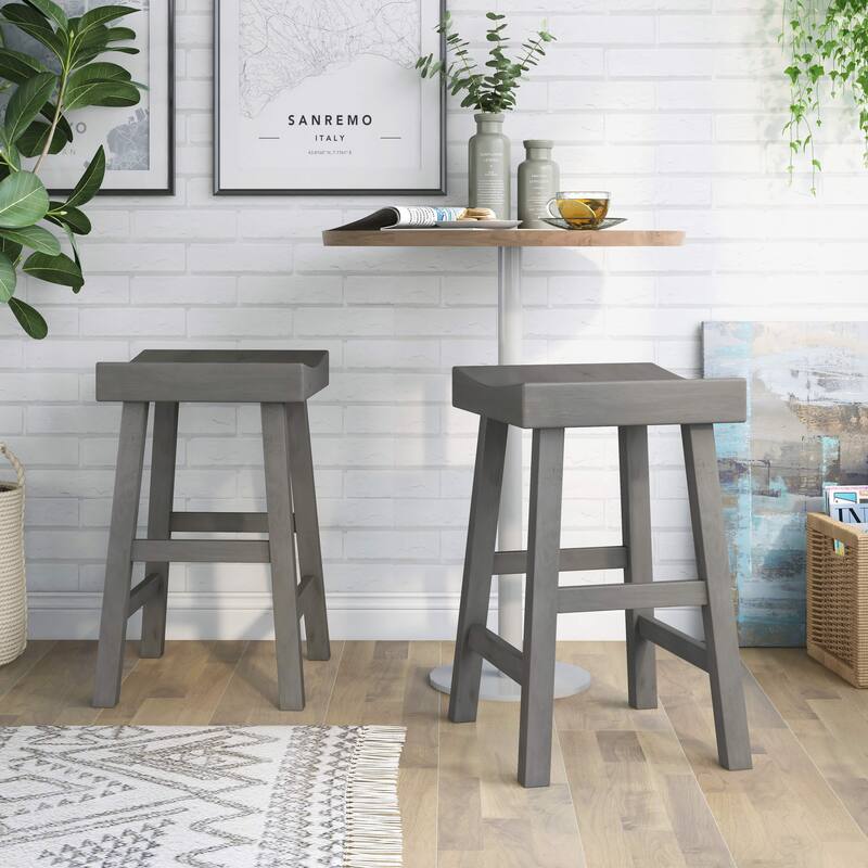 Howler Transitional 24-inch Saddle Stool (Set of 2) by Furniture of America