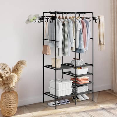 Heavy Duty Clothes Rack with Hanging Rods - A