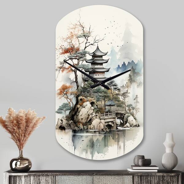 Designart - Asian Art Fantasy Sumi II - Asian Art Large Wall Clock in ...