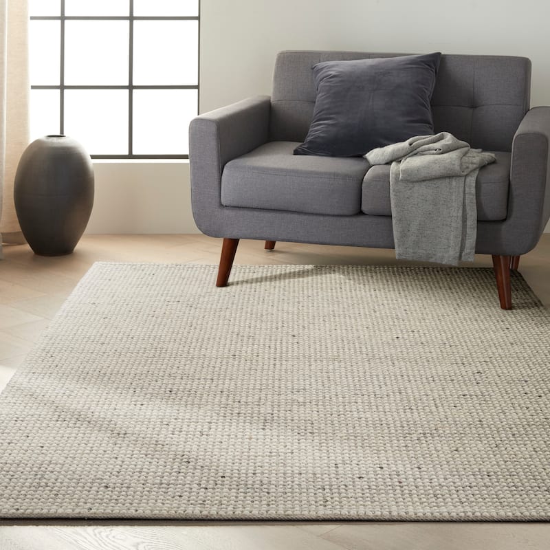 Calvin Klein Textured Dots Hand Woven Textured Loop Modern Area Rug