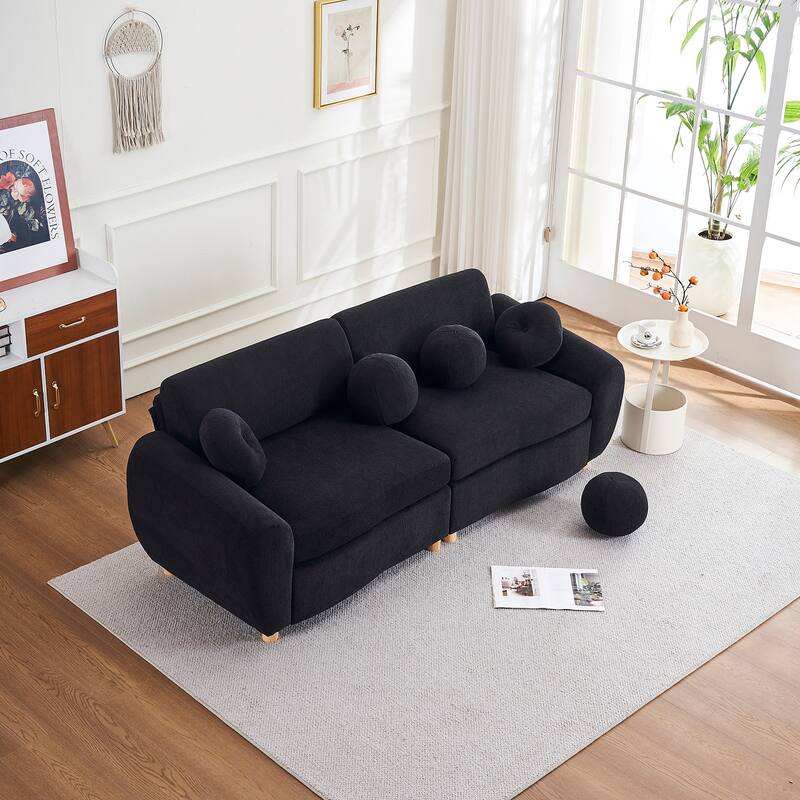 84"Modern Chenille Sofa Couch for Living Room