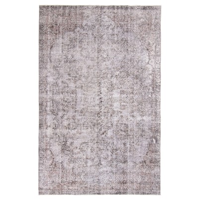 ECARPETGALLERY Hand-knotted Color Transition Grey, Brown Wool Rug - 5'7 x 8'8