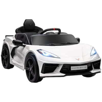 12V Chevrolet Corvette Licensed Electric Car for Kids with Remote Control, Music, Headlights, and Safety Features