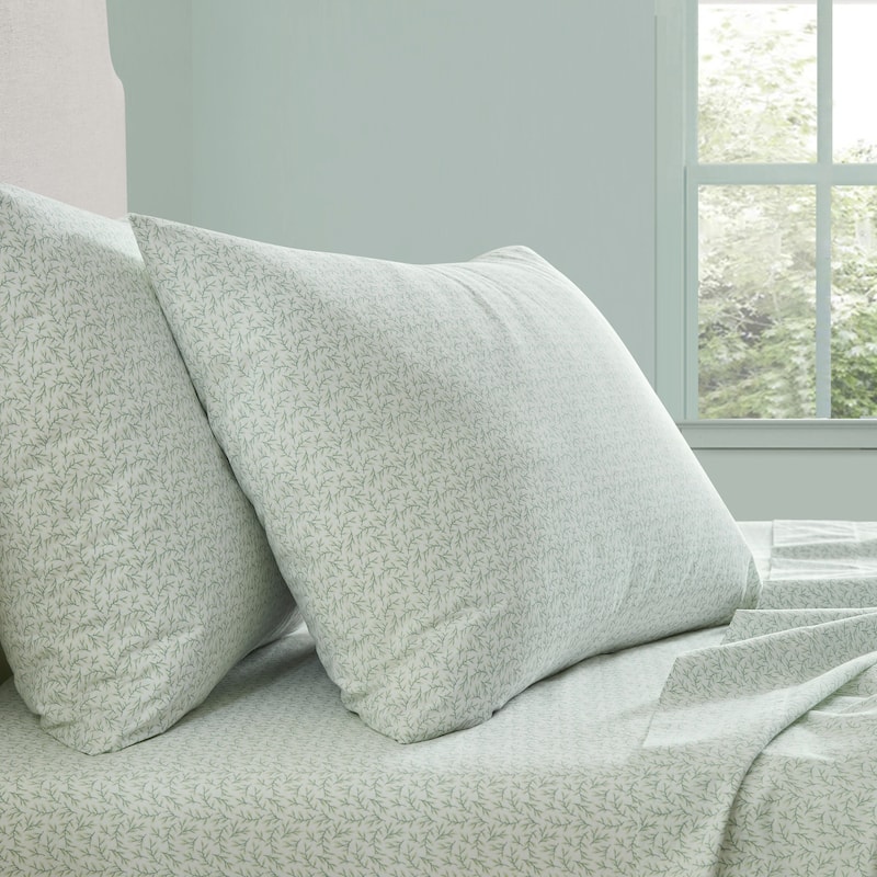 Martha Stewart Printed Cotton Percale Sheet Set