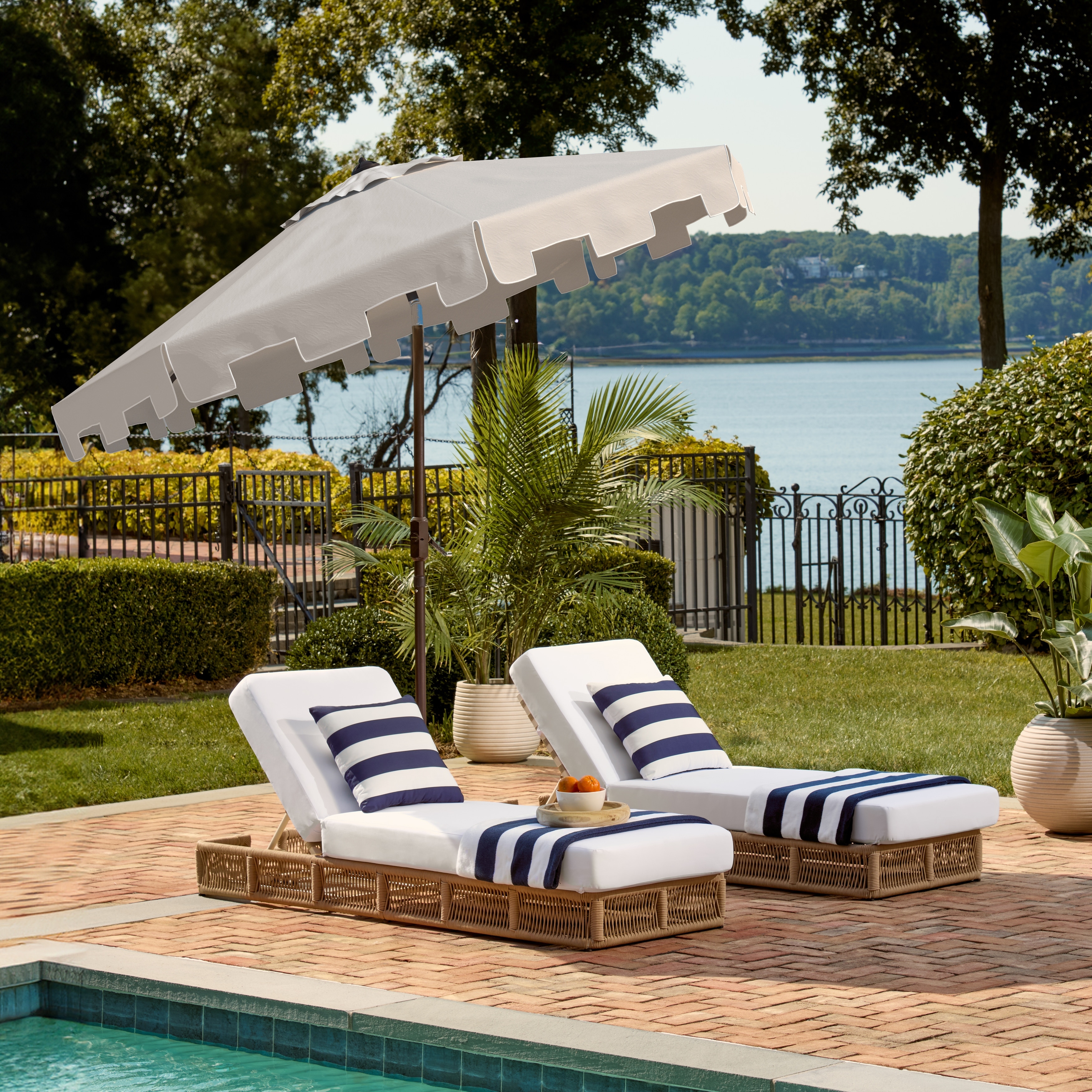 9 ft. aluminum market crank and tilt patio umbrella in Ruby Red Designed for outdoor conditions 9 Ft. Aluminum Market Crank