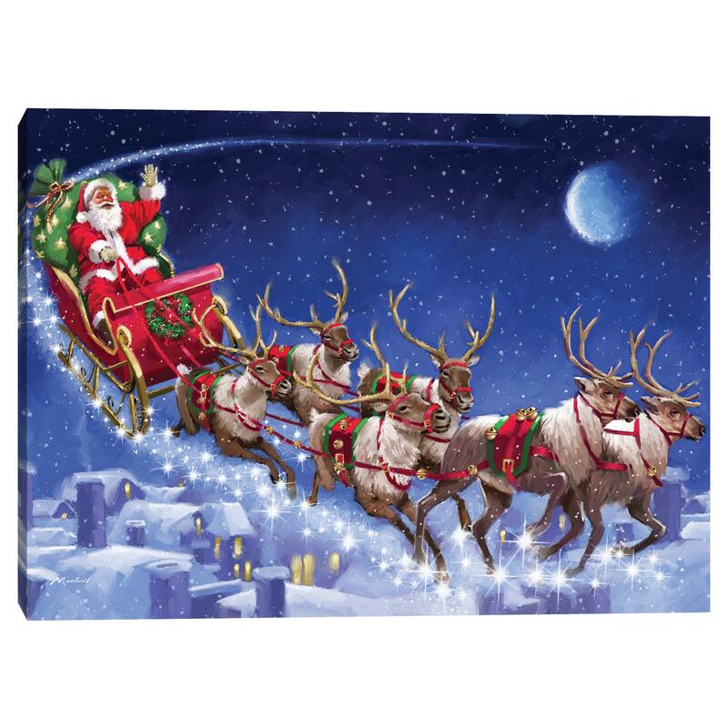 Santa's Sleigh Canvas Art Print