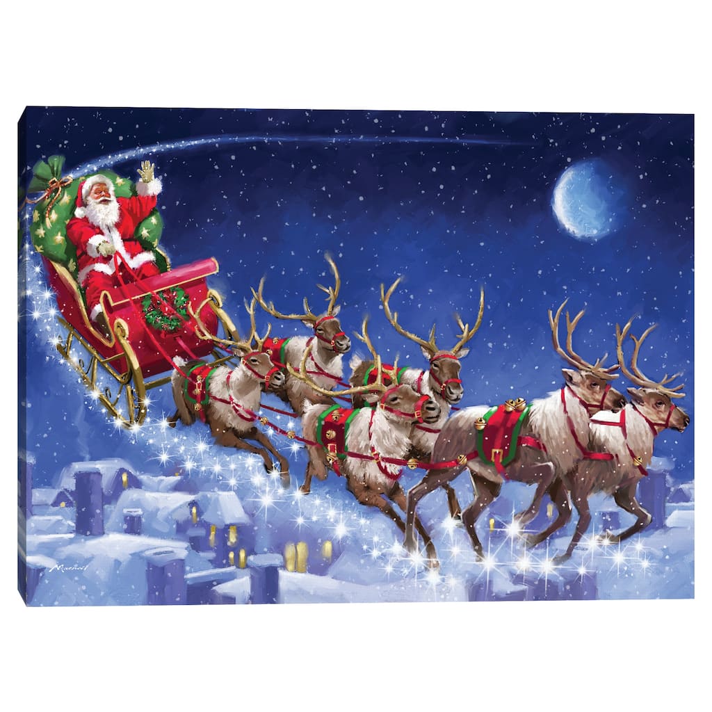 Santa's Sleigh Canvas Art Print