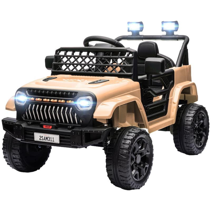 12V Kids Electric Car with Parent Remote Control, Ride-On Car Off-Road Toy Car with Music & 3 Speeds