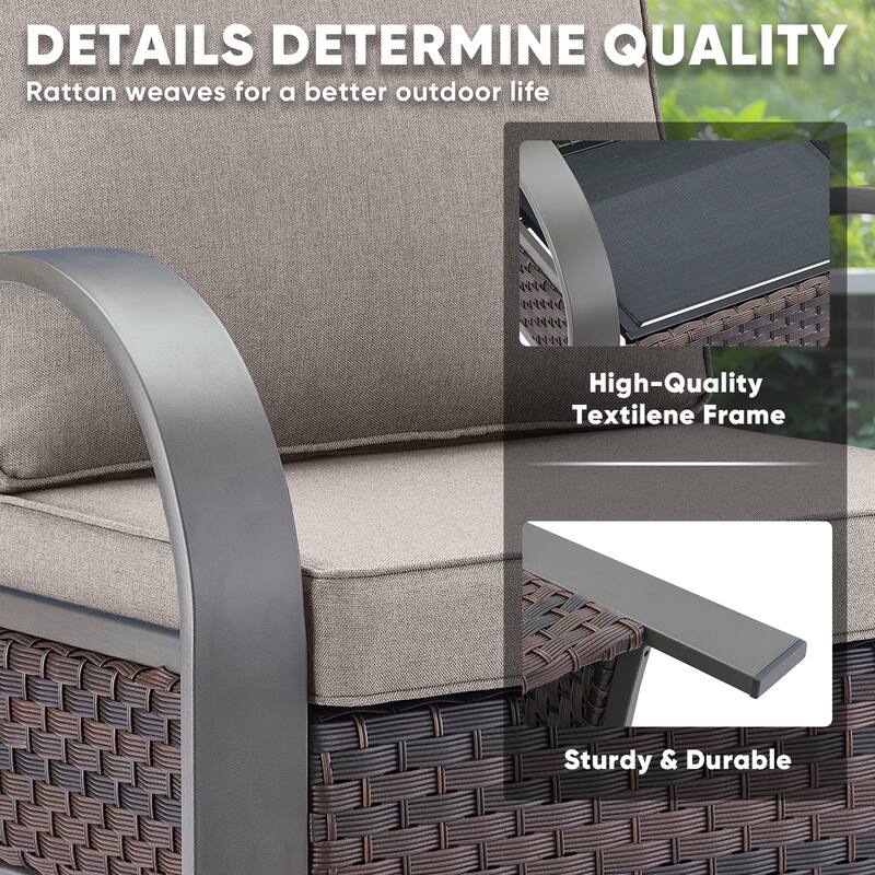 Outside Fire Pit Table with Swivel Chair Ottoman Sofa Set