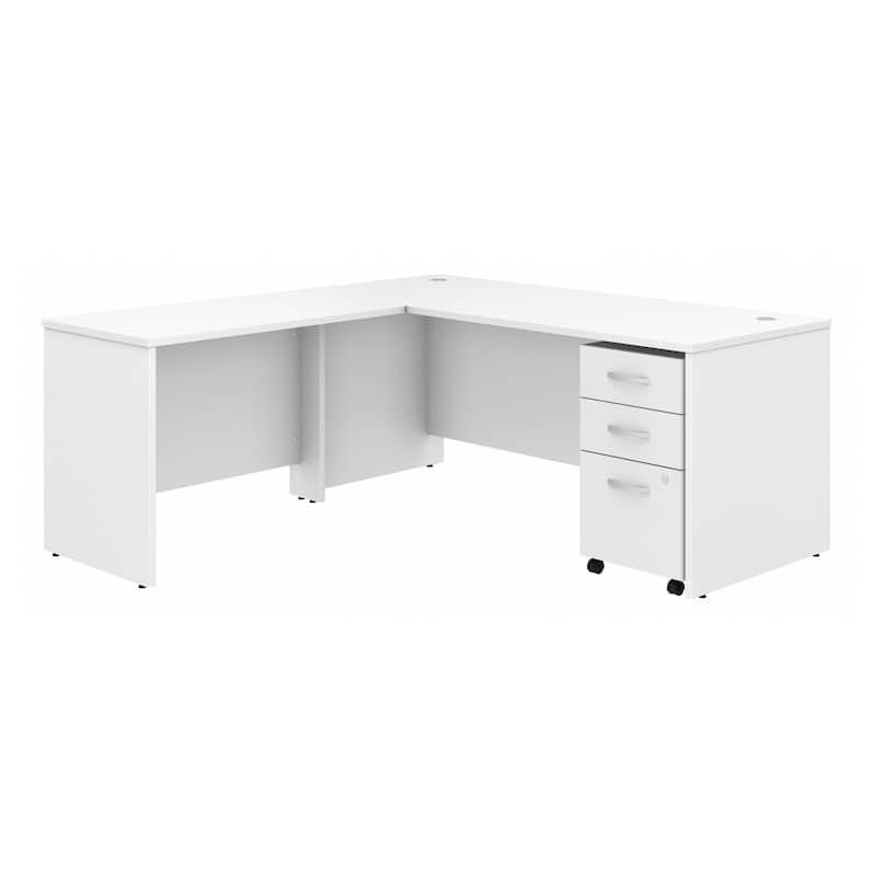 Bush Business Furniture Studio C L Shaped Desk with File Cabinet