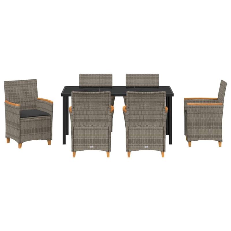 vidaXL Garden Dining Set Poly Rattan