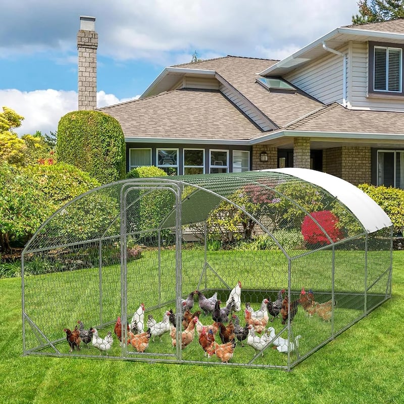 Large Metal Chicken Coop Walk-in Poultry Cage