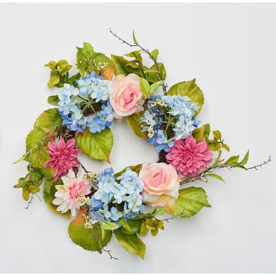 20" Garden Flowers Wreath - 20
