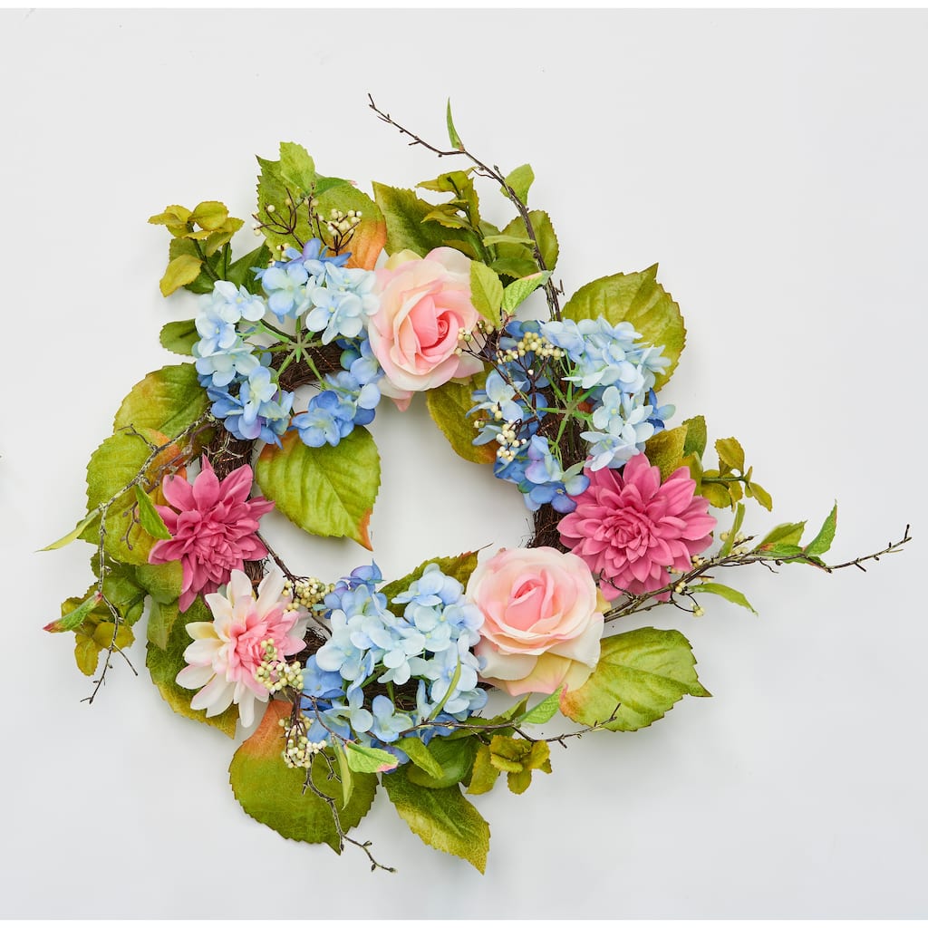 20" Garden Flowers Wreath - 20