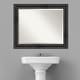 preview thumbnail 28 of 33, Beveled Wood Bathroom Wall Mirror - Rustic Pine Black Frame